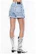 Short Mom Azul Gastado