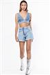 Short Mom Azul Gastado