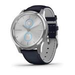 Smartwatch Garmin Vivomove Luxe Plateado Malla Azul