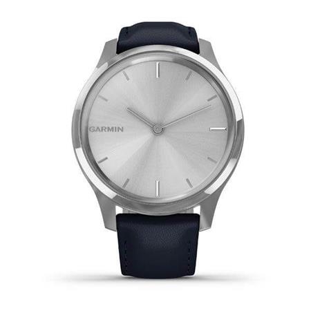 Smartwatch Garmin Vivomove Luxe Plateado Malla Azul
