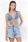 Short Mom Azul Gastado
